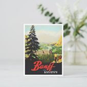Banff Canada Vintage Reise Postkarte (Stehend Vorderseite)