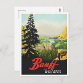 Banff Canada Vintage Reise Postkarte (Vorne/Hinten)