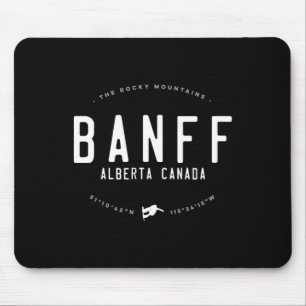 Banff Canadian Rockies Norquay Vintage Snowboarden Mousepad