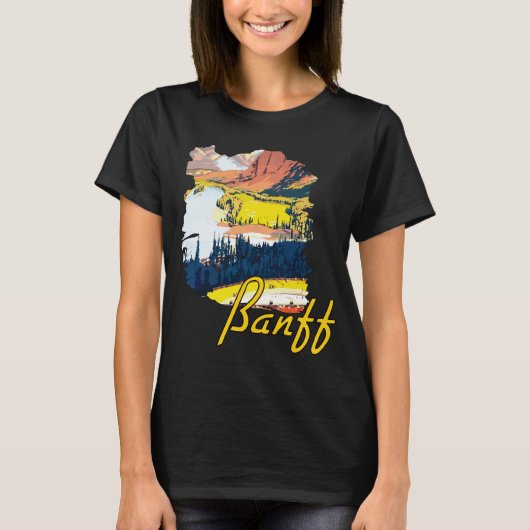 Banff Canadian Rockies Reise-T-Shirt T-Shirt (Vorderseite)