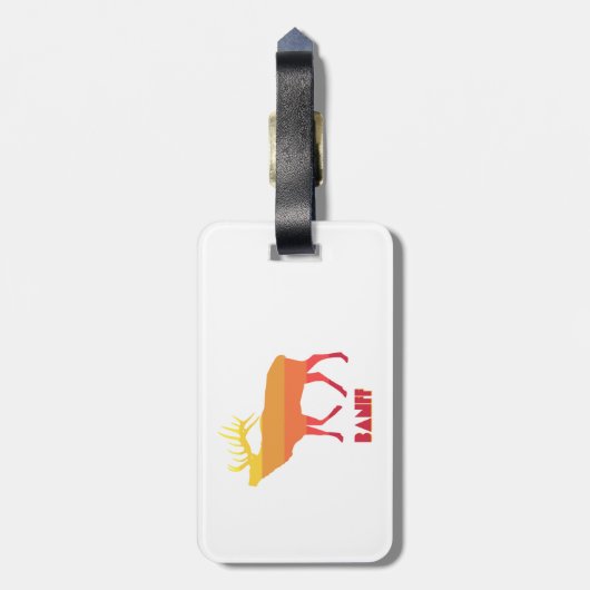 Banff Elk Gepäckanhänger (Rückseite vertikal)