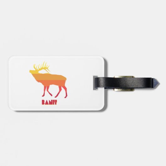 Banff Elk Gepäckanhänger (Rückseite horizontal)