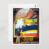 Banff in den kanadischen Felsen, Vintage Reise Postkarte (Vorne/Hinten)