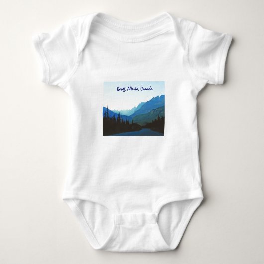 Banff Jasper Blue Baby Strampler (Vorderseite)
