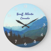 Banff Jasper Blue Große Wanduhr (Vorderseite)