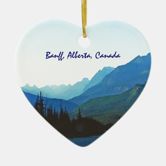 Banff Jasper Blue Keramik Ornament (Vorne)