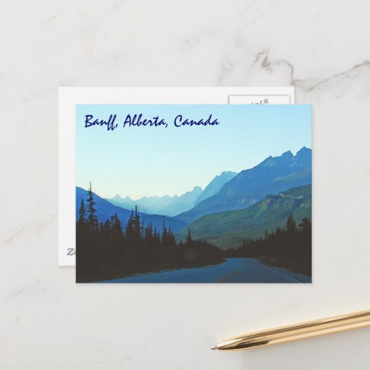 Banff Jasper Blue Postkarte (Vorderseite/Rückseite Beispiel)