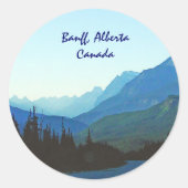 Banff Jasper Blue Runder Aufkleber (Vorderseite)
