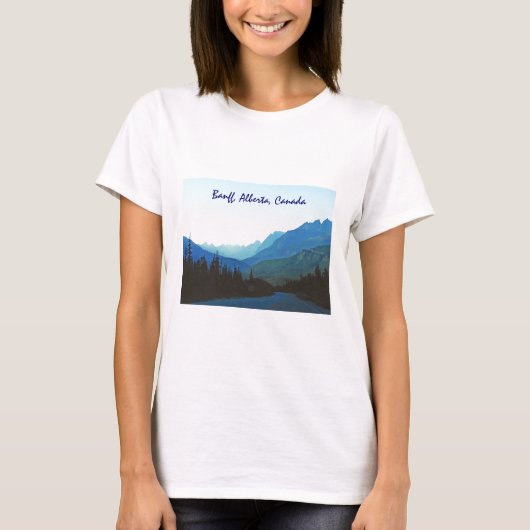 Banff-Jaspis-Blau T-Shirt (Vorderseite)