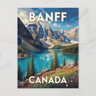 Banff Kanada Türkisalpiner See Postkarte