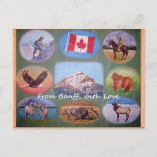 Banff Lodging Postcard Feiertagspostkarte