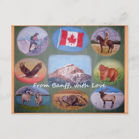 Banff Lodging Postcard Feiertagspostkarte (Vorderseite)