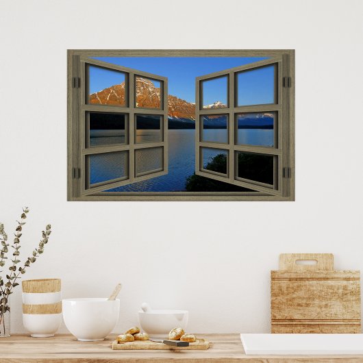 Banff National Park 6 Pane Open Window Poster (Küche)