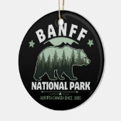 Banff National Park Adventure – Watercolor Bear Keramik Ornament (Links)