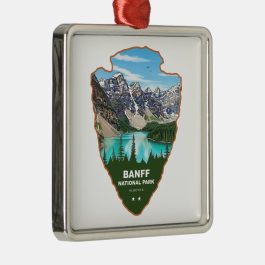 Banff National Park Alberta Arrowhead Ornament Aus Metall (Rechts)