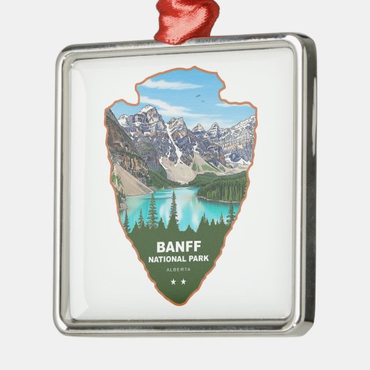 Banff National Park Alberta Arrowhead Ornament Aus Metall (Links)