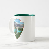 Banff National Park Alberta Arrowhead Zweifarbige Tasse (Vorderseite Links)