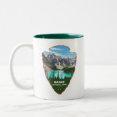 Banff National Park Alberta Arrowhead Zweifarbige Tasse (Links)