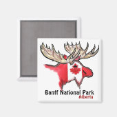 Banff National Park Alberta Canada Elche Magnet (Vorderseite/Rückseite)