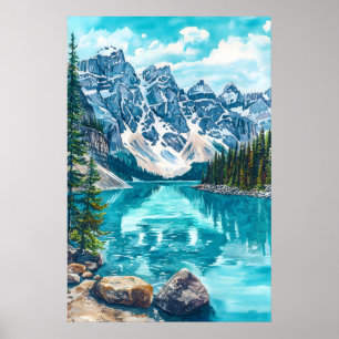 Banff National Park Aquarell 2 Poster