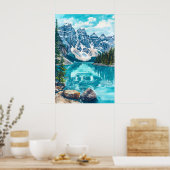 Banff National Park Aquarell 2 Poster (Küche)