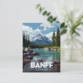 Banff National Park Bergflussblick Postkarte (Stehend Vorderseite)