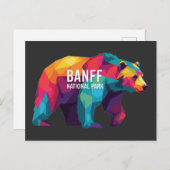 Banff National Park Canada Colorful Bären Postkarte (Vorne/Hinten)