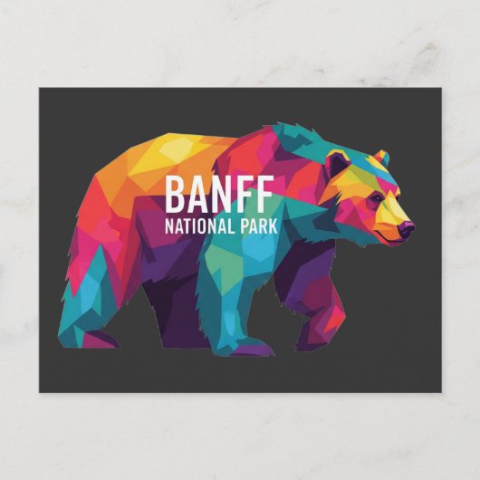 Banff National Park Canada Colorful Bären Postkarte (Vorderseite)