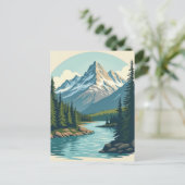 Banff National Park Canada Rettro Travel Postkarte (Stehend Vorderseite)