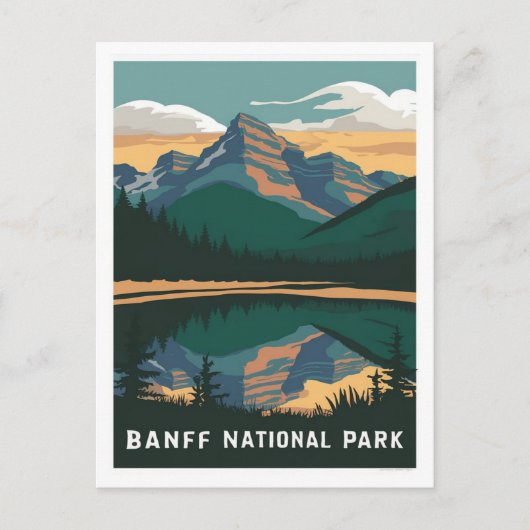 Banff National Park Canada Stylist Postkarte (Vorderseite)