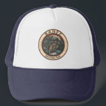 Banff National Park Canada Travel Emblem Vintag Truckerkappe<br><div class="desc">Banff National Park Vektorgrafik Design. Der Park ist Kanadas erster Nationalpark und gehört zum kanadischen Rocky Mountain Parks UNESCO Weltkulturerbe.</div>