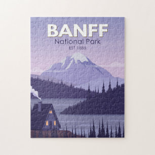Banff National Park Canada Travel Vintage Puzzle