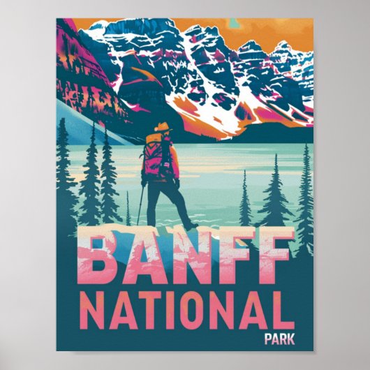 Banff National Park Canada Vintage Travel Place Poster (Vorne)