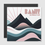 Banff National Park Colored Hills Magnetkarte (Vorne/Hinten)