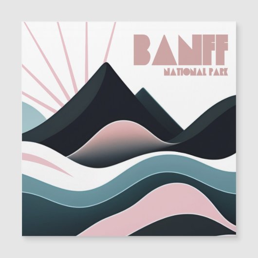 Banff National Park Colored Hills Magnetkarte (Vorderseite)