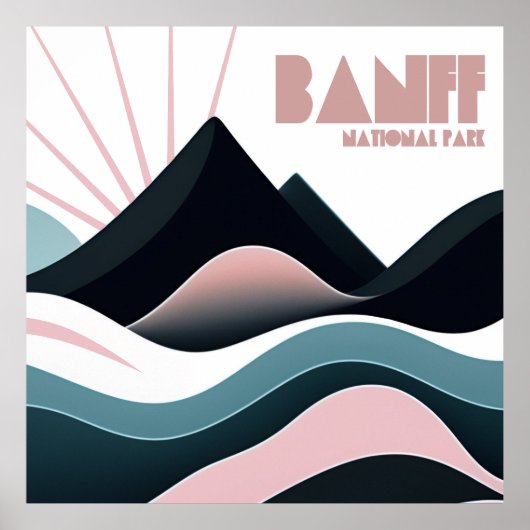 Banff National Park Colored Hills Poster (Vorne)