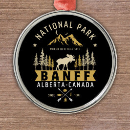 Banff National Park Cute Landscape Ornament Aus Metall