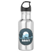 Banff National Park Deer Edelstahlflasche (Vorderseite)