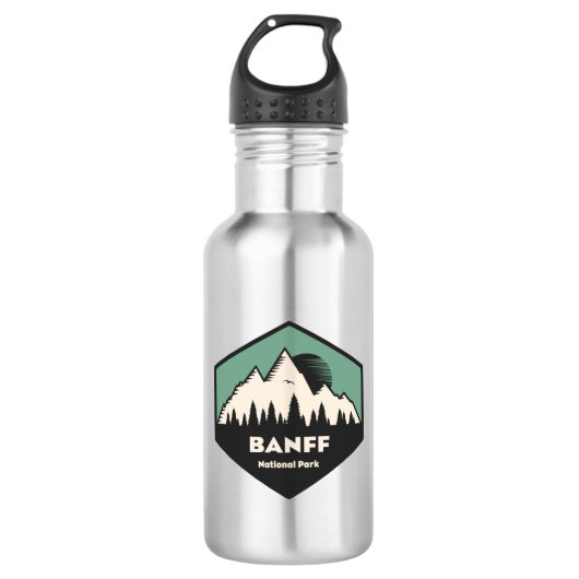 Banff National Park Edelstahlflasche (Vorderseite)