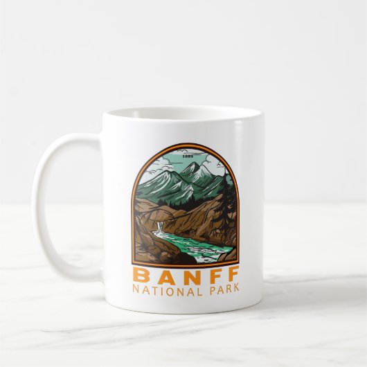 Banff National Park Kanada Reisen Vintag Kaffeetasse (Links)