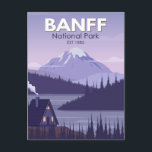 Banff National Park Kanada Reisen Vintag Postkarte<br><div class="desc">Banff National Park Vektorgrafik Design. Der Park ist Kanadas erster Nationalpark und gehört zum kanadischen Rocky Mountain Parks UNESCO Weltkulturerbe.</div>