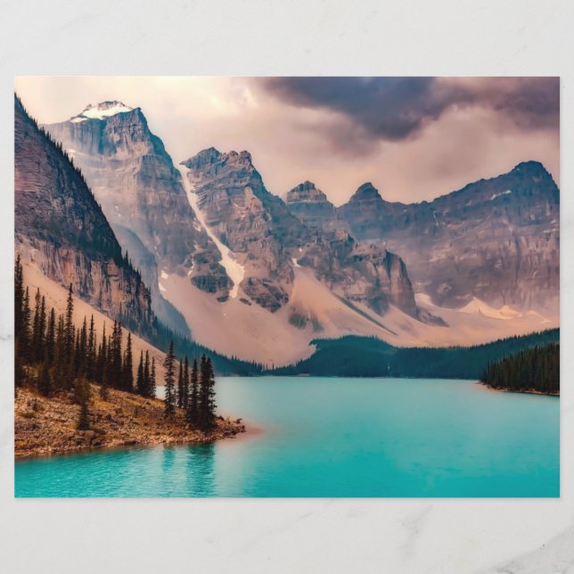 Banff National Park Lake Scrapbook Paper (Vorderseite)