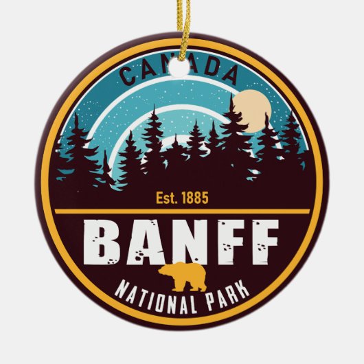 Banff National Park Moraine Lake Alberta Kanada Keramik Ornament (Vorne)