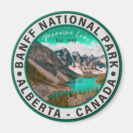 Banff National Park Moraine Lake Alberta Kanada Magnet (Vorne)
