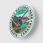Banff National Park Moraine Lake Alberta Kanada Runde Wanduhr (Winkel)