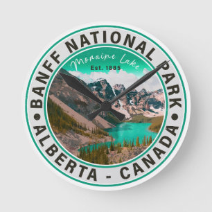 Banff National Park Moraine Lake Alberta Kanada Runde Wanduhr
