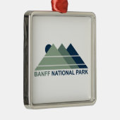Banff National Park Mountain Sun Ornament Aus Metall (Rechts)