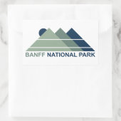 Banff National Park Mountain Sun Rechteckiger Aufkleber (Tasche)