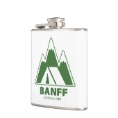 Banff National Park Mountains Camping Flachmann (Links)