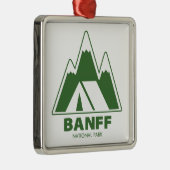 Banff National Park Mountains Camping Ornament Aus Metall (Rechts)